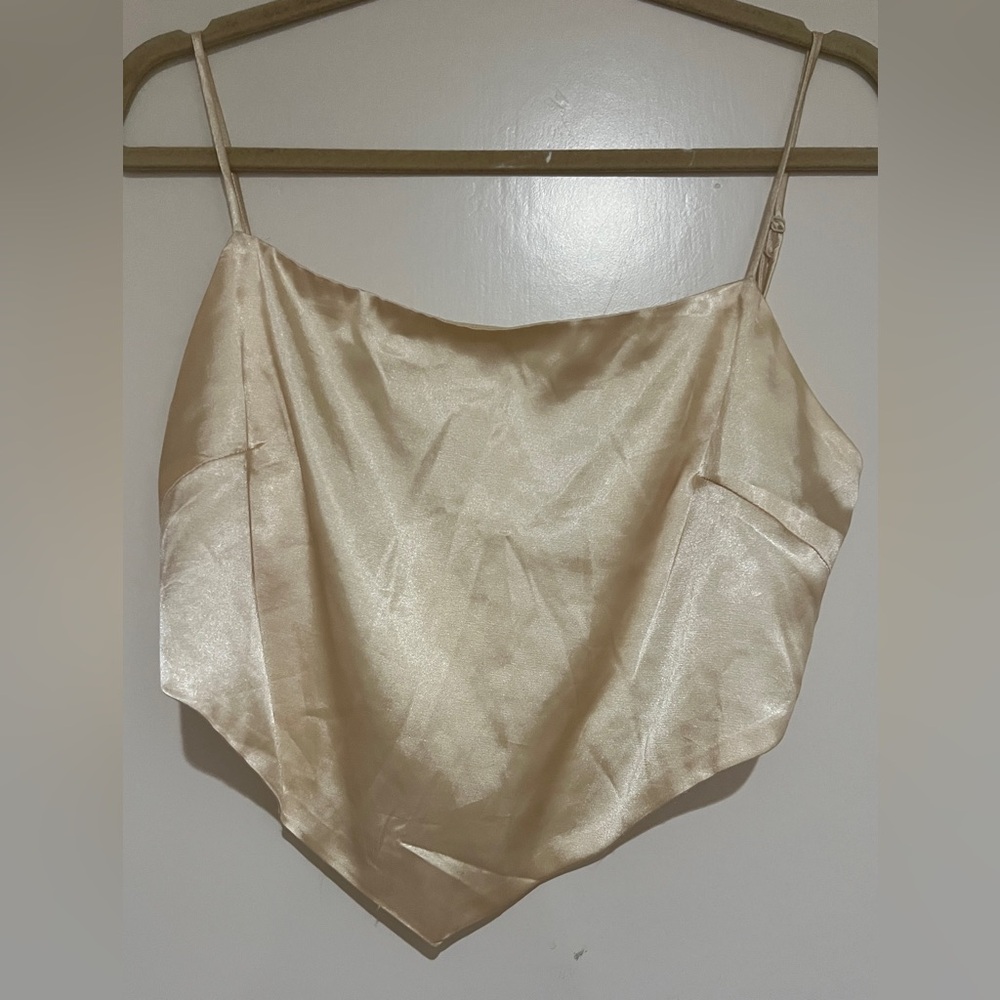 Women’s Elegant Yellow Satin Camisole
